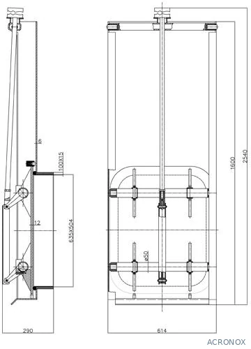 Búvónyílás guillotine nyitású 630x500 mm (G1-630x500)