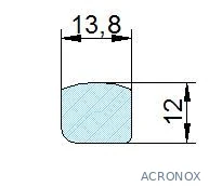 Búvónyílás alsó ovális 588x492 mm befelenyíló (191;191 LDX)