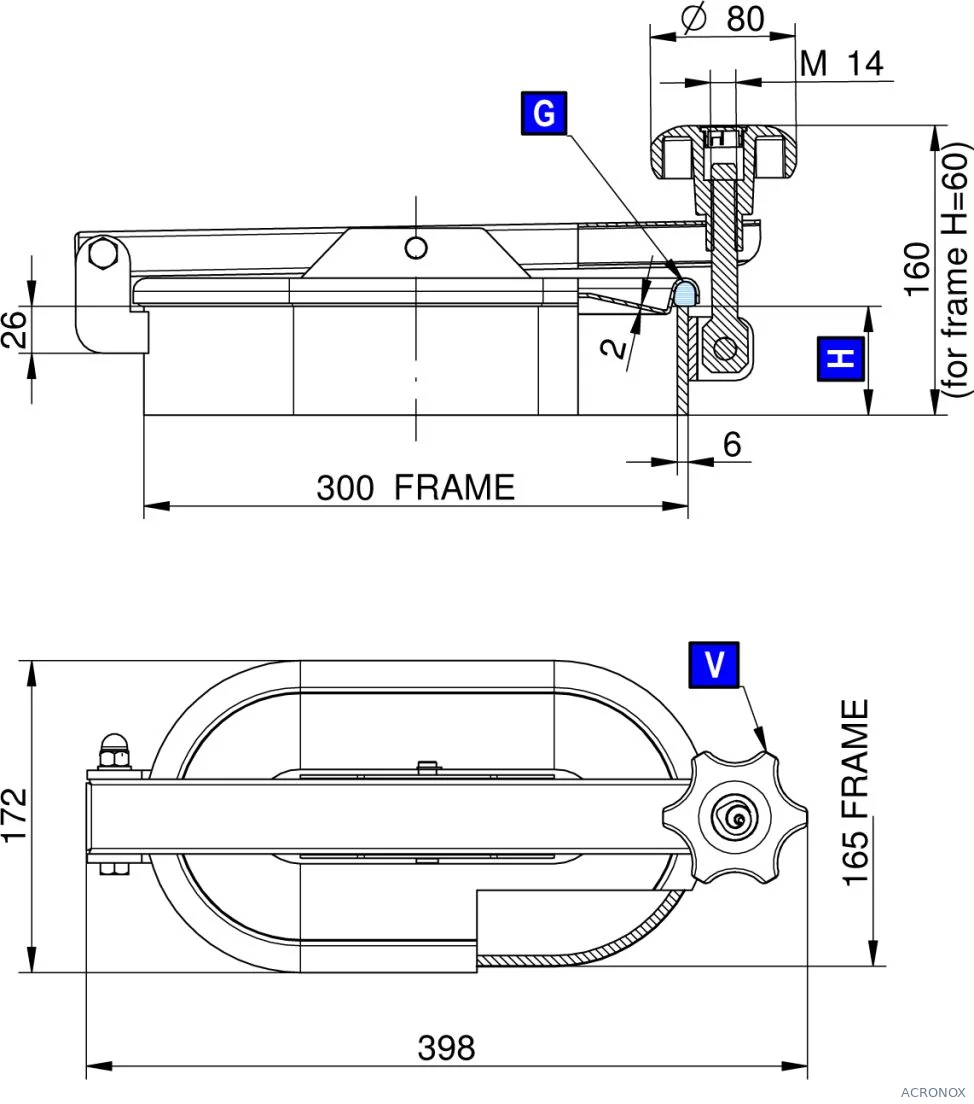 Búvónyílás alsó négyszögletes 300x165 mm kifelenyíló (Z/175;Z/176;Z/175K;Z/176K; Z/175/B;Z/176/B;Z/175K/B;Z/176K/B)