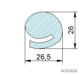 Búvónyílás alsó ovális 544x440 mm befelenyíló (200/R;200/R/B)