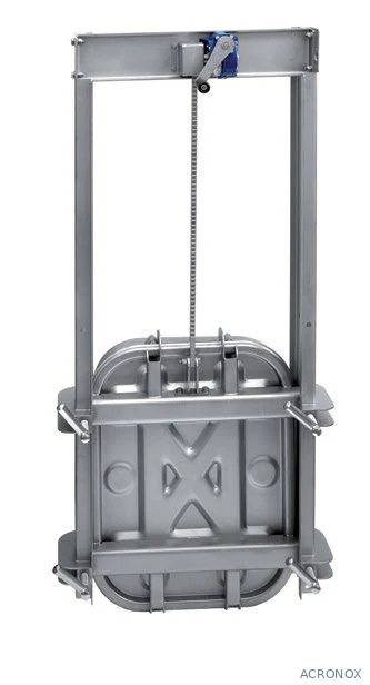 Búvónyílás négyszögletes guillotine ajtóval 403 x 530 mm (6015 B;6015 B1)