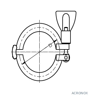 Clamp bilincs, 13MHHM, DIN 32676, rozsdamentes, élelmiszeripari