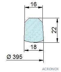 Búvónyílás alsó ovális 488x364 mm befelenyíló (170/L)