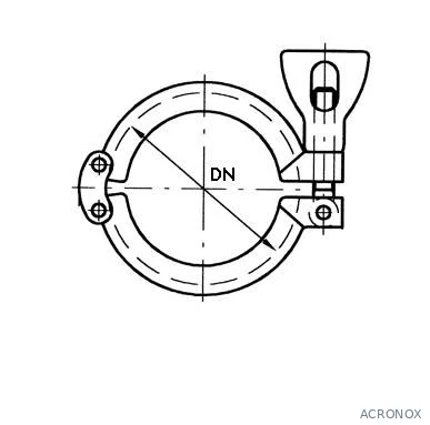 Clamp bilincs, 13MHHS, rozsdamentes, élelmiszeripari