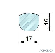 Búvónyílás alsó ovális, zsanérral 485 x 395 mm befelé nyíló (200PES)