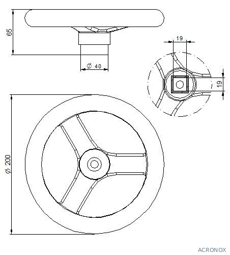 Búvónyílás alsó kerek 404 mm kifelé nyíló (220/E;222/E; 220/E/B;222/E/B)