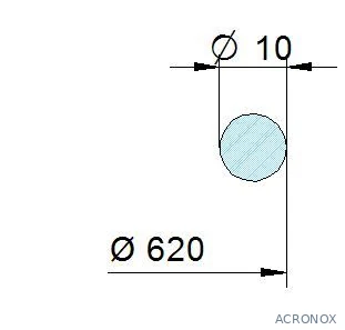 Búvónyílás felső kerek 608 mm kifelenyíló (600P)