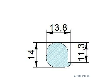 Búvónyílás alsó négyszögletes 235x185 mm kifelenyíló (285;285/B)