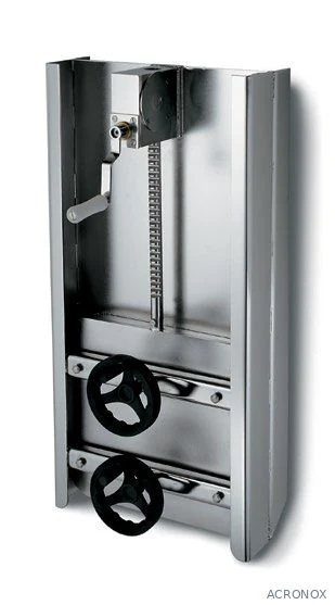 Búvónyílás négyszögletes guillotine ajtóval 350 x 400 mm (6015;6015 A)